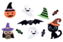 Stickers 3D Halloween en mousse - 10 pcs - Gommettes Halloween - 10doigts.fr