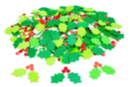 Stickers mousse feuilles de houx - 400 pcs - Stickers en mousse - 10doigts.fr