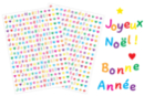 Stickers lettres "Joyeux Noël" et "Bonne année" - Gommettes et stickers Noël - 10doigts.fr
