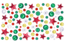 Strass autocollants, couleurs de Noël - 105 pcs - Strass - 10doigts.fr