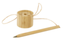 Stylo en bambou + socle - Objets bois pour le bureau - 10doigts.fr