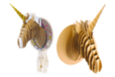 Trophée tête de licorne en carton à assembler - Animaux en carton - 10doigts.fr