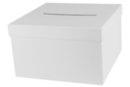 Urne carrée en carton blanc - Boîtes et corbeilles en carton - 10doigts.fr