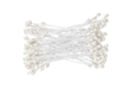 1 set de 100 Étamines de fleurs - Blanc - Fleurs en papier crépon : créez des bouquets éternels 51021 - 10doigts.fr