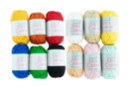 12 pelotes mini Caline : 2 sets (vives et pastel) - Fils à tricoter 59094 - 10doigts.fr