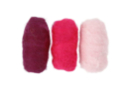 3 Pelotes de Laine Cardée- violet & rose - Feutrage, laine cardée 59044 - 10doigts.fr