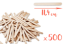 Bâtons d'esquimaux en bois (11,4 cm) - 500 pièces - Accessoires en bois - 10doigts.fr