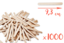 Bâtons d'esquimaux en bois (9,3 cm) - 1000 pièces - Accessoires en bois - 10doigts.fr