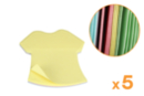 Blocs-notes repositionnables t shirt- Lot de 5 - Blocs notes 12339 - 10doigts.fr