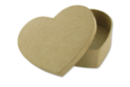 Boîte cœur  13 x 10 cm - H : 3,5 cm - L'unité - Boîtes en carton 11830 - 10doigts.fr