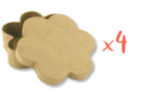 Boîtes fleur Ø 12 cm - H : 4 cm- - Lot de 4 - Boîtes en carton 12078 - 10doigts.fr