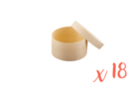 Boîtes rondes en bois - 3 sets (18 boites) - Boîtes en bois 10501 - 10doigts.fr