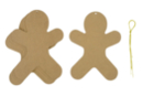Bonhommes pain d'épice en bois - 6 pièces - Objets en bois Noël - 10doigts.fr