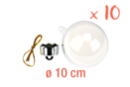Boules en plastique ø 10 cm - 10 pièces - Boules de Noël DIY - 10doigts.fr