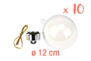 Boules en plastique ø 12 cm - 10 pièces - Boules de Noël DIY - 10doigts.fr