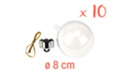 Boules en plastique ø 8 cm - 10 pièces - Boules de Noël DIY - 10doigts.fr