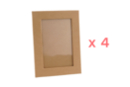 Cadre en carton kraft - 4 pcs - Cadres en carton 58803 - 10doigts.fr