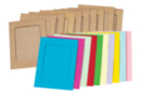 Cadres kraft et couleur en carte forte - 20 pcs - Cadres en carton 59382 - 10doigts.fr