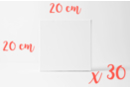 Châssis coton 20 x 20 cm - 30 châssis - Châssis et Cartons toilés 10709 - 10doigts.fr