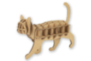 Chat debout en carton - 17 x 10 x 5 cm - Maquettes en carton 36134 - 10doigts.fr