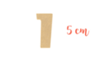 Chiffre en bois médium : 1 - Déco en bois brut 15030 - 10doigts.fr