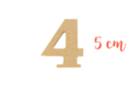 Chiffre en bois médium : 4 - Déco en bois brut 15033 - 10doigts.fr