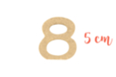 Chiffre en bois médium : 8 - Déco en bois brut 15037 - 10doigts.fr