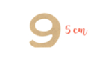 Chiffre en bois médium : 9 - Déco en bois brut 15038 - 10doigts.fr