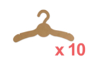 Cintres en médium - 10 pièces - Porte-manteaux 58021 - 10doigts.fr
