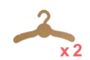 Cintres en médium - 2 pièces - Porte-manteaux 58020 - 10doigts.fr