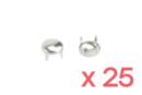Clous ronds Argentés - 1 lot (25 clous) - Clous et rivets 19272 - 10doigts.fr