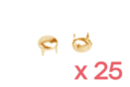 Clous ronds Dorés - 1 lot (25 clous) - Clous et rivets 19273 - 10doigts.fr