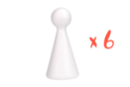 Cônes en polystyrène avec boule - 15 cm - Lot de 6 - Formes à décorer - Polystyrène - 10doigts.fr