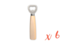Décapsuleurs en bois et métal - 6 pièces - Objets bois pour la cuisine - 10doigts.fr