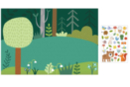 Gommettes “Les animaux de la forêt” + décor - Kits créatifs gommettes 55717 - 10doigts.fr