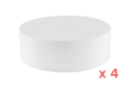 Disque en polystyrène 15 cm, 4 pcs - Formes à décorer - Polystyrène 59693 - 10doigts.fr