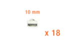Embouts serre-fils argent 10 mm - 18 pcs - Fermoirs bijoux 11577 - 10doigts.fr