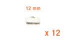 Embouts serre-fils argent 12 mm - 12 pcs - Fermoirs bijoux 11578 - 10doigts.fr