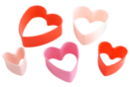 Emporte-pièces coeur en plastique - 5 pcs - Emporte-pièces créatifs pour enfants - 10doigts.fr