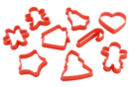 Emporte-pièces de Noël en plastique - 9 pièces - Emporte-pièces créatifs pour enfants 59604 - 10doigts.fr