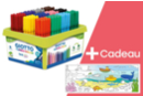 Feutres Giotto Turbo Color - Schoolpack 144 feutres + 1 fresque offerte - Feutres pointes moyennes 33160 - 10doigts.fr