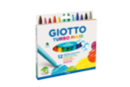 Feutres GIOTTO Turbo Maxi -  1 pochette de 12 feutres - Feutres pointes larges - 10doigts.fr