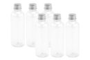 Flacons avec bouchon en métal - 6 pièces - Plastique Transparent - 10doigts.fr