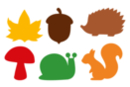 Formes d'automne en carte forte - 60 pièces - Formes en carte forte - 10doigts.fr