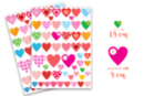 Gommettes coeurs fantaisie - 216 gommettes - Gommettes coeurs - 10doigts.fr