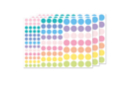 Gommettes rondes Pastel - 1 set (348 gommettes) - Gommettes rondes - 10doigts.fr