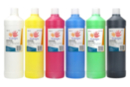 Gouache 1 Litre, couleurs basiques - 6 flacons - Peinture gouache 10doigts - 10doigts.fr