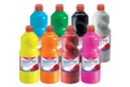 Gouache GIOTTO 1 litre - PROMO 8 flacons assorties  - Peinture gouache liquide 40104 - 10doigts.fr