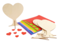 Kit Arbres de l'amour bois - 1 kit (4 pièces) - Objets bois pour la maison 58518 - 10doigts.fr