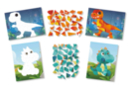 Kit tableaux stickers au numéro A5 dinosaures - 2 pcs - Kits animaux et nature 59724 - 10doigts.fr
